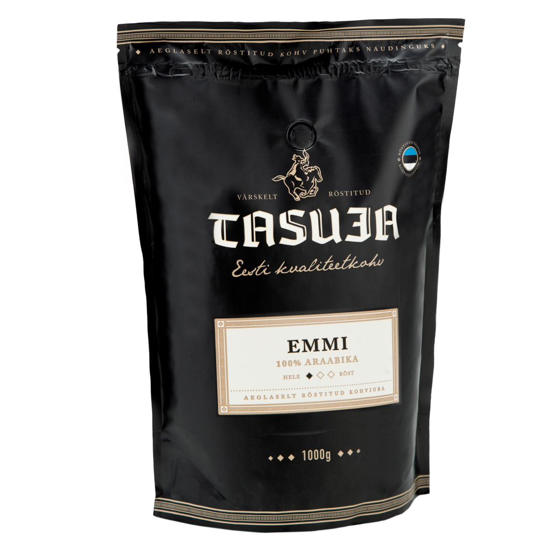 Tasuja Emmi kohvipakk, kreemjas etikett