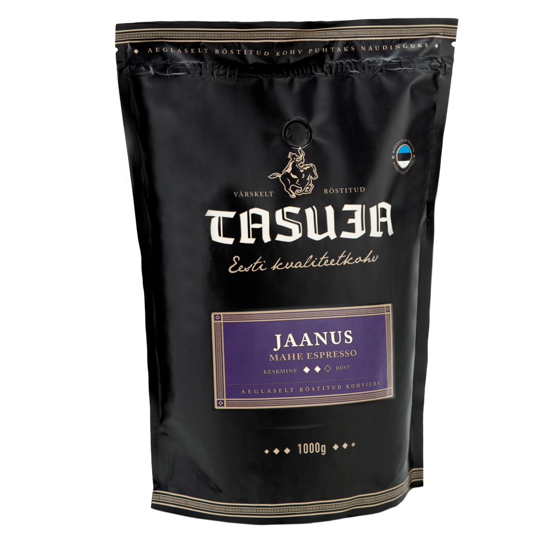 Tasuja Jaanus kohvipakk, lilla etikett